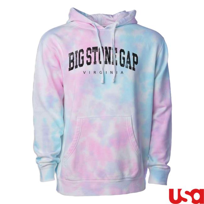 Official Hometown Apparel Clothing Merch Big Stone Gap Virginia Urban Vibe Tie-Dye Crew neck Sweatshirt Tie Dye Cotton Candy / Black