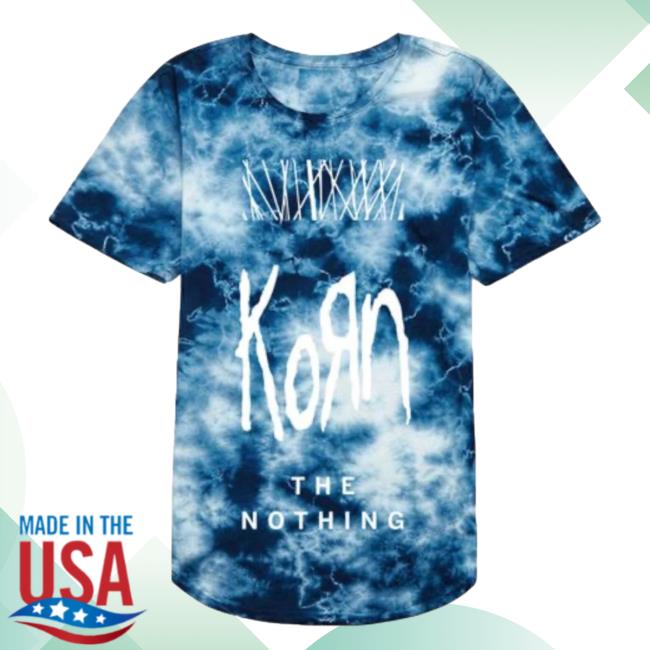 Official Korn Web Store The Nothing Blue Tie Dye Top Shirt