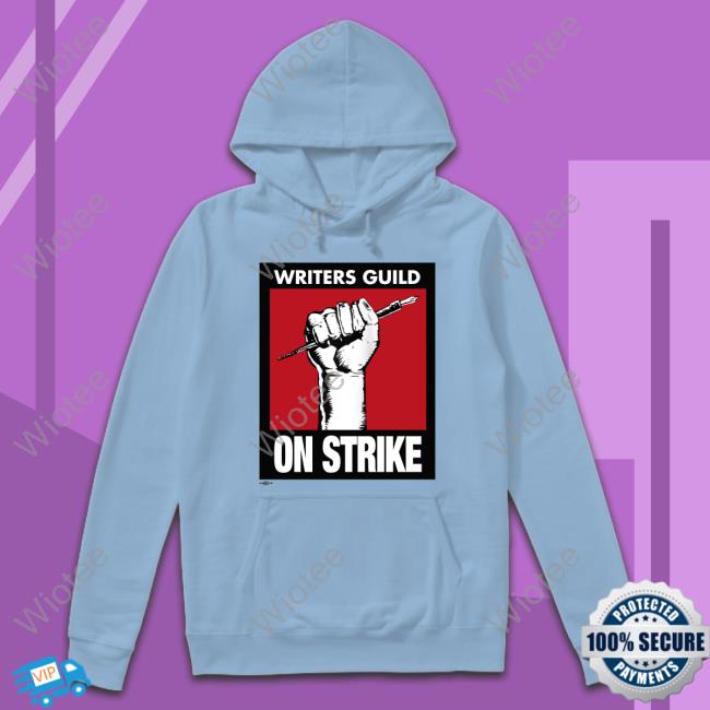 Writers Guild On Strike Sweatshirt Official Rebekah Entralgo Writers Guild On Strike Shirt