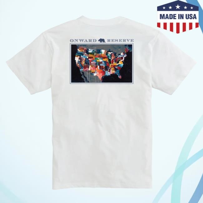 Patriotic Onward Reserve Map Tee Travel The States Onward Reserve Shirt