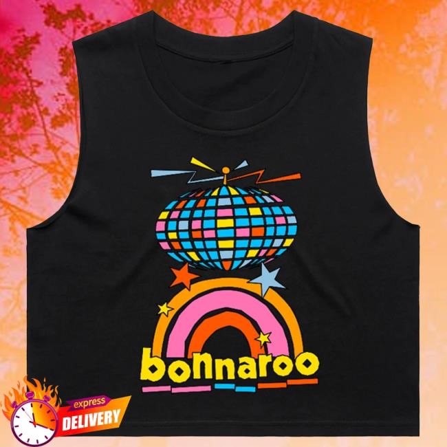 Official Bonnaroo Merch Store Bonnaroo Women's Disco Lineup Crop Tank Hot Shirt