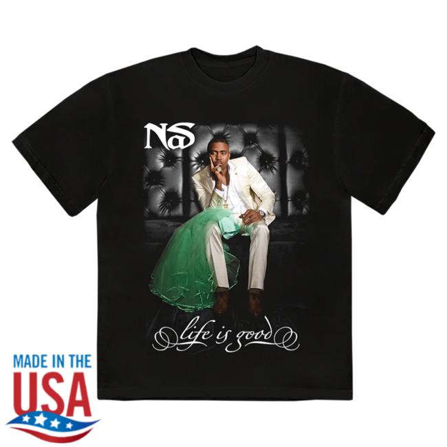 Official Nasir Jones Shop Nas Merch 10Th Anniversary Of Life Is Good New Shirt II Nasirjones
