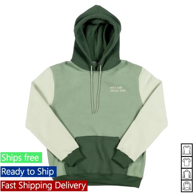 Official Mythical Merch Store Shop Let's Talk About That Colorblock Pullover Hoodie