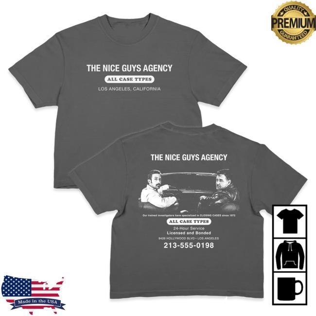 Official Super Yaki The Nice Guys Agency - Boxy Attractive Shirt SuperYaki