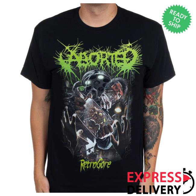 Official Indie Merch Store Shop Aborted "Retrogore" Tee IndieMerchStore