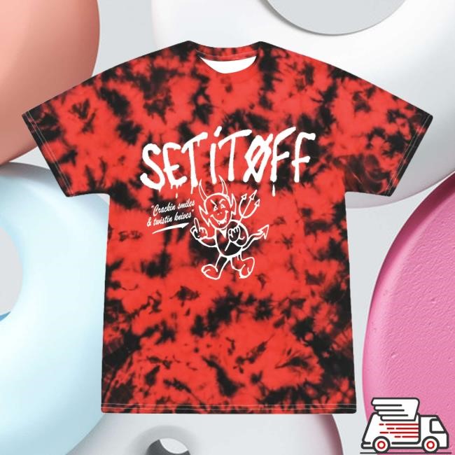 Set It Off Merch Red Black Dye New Tee – Set It Off Set It Off Merch Red Black Dye Short Sleeve Tee – Set It Off