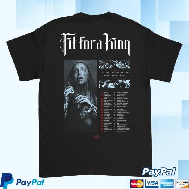Fit For A King Tour Shirt - Black