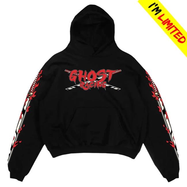 Official Ghost Racing Clothing Kill Bill Dupe Hood - Black Official Ghost Racing Clothing Kill Bill Dupe Popover Hoodie - Black