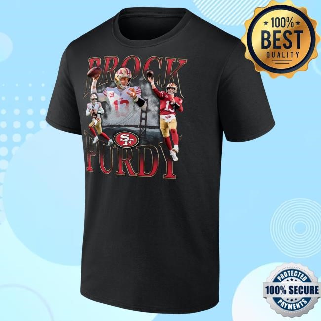 Brock Purdy Notorious 49ers NFL Football tee sparking tunnel-to-concourse hype Notorious Brock Purdy 49ers NFL Football tee for game day tunnel heat