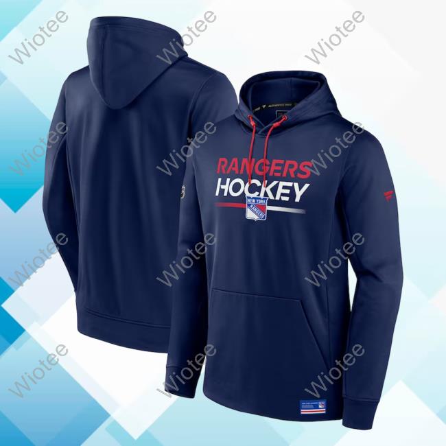 Official New York Rangers Fanatics Branded Authentic Pro Pullover Hoodie