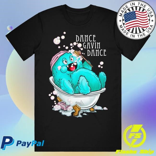 Official Dance Gavin Dance Merch Gobby Bathtub - Black Tee DanceGavinDance