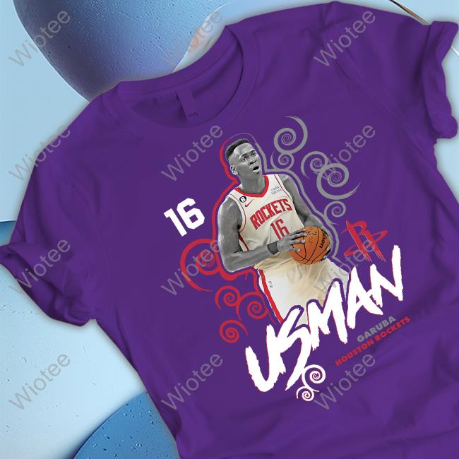 Usman Garuba Houston Rockets Player Name & Number Competitor T-Shirt Official Fanatics Merch Usman Garuba Houston Rockets Player Name & Number Competitor T-Shirt
