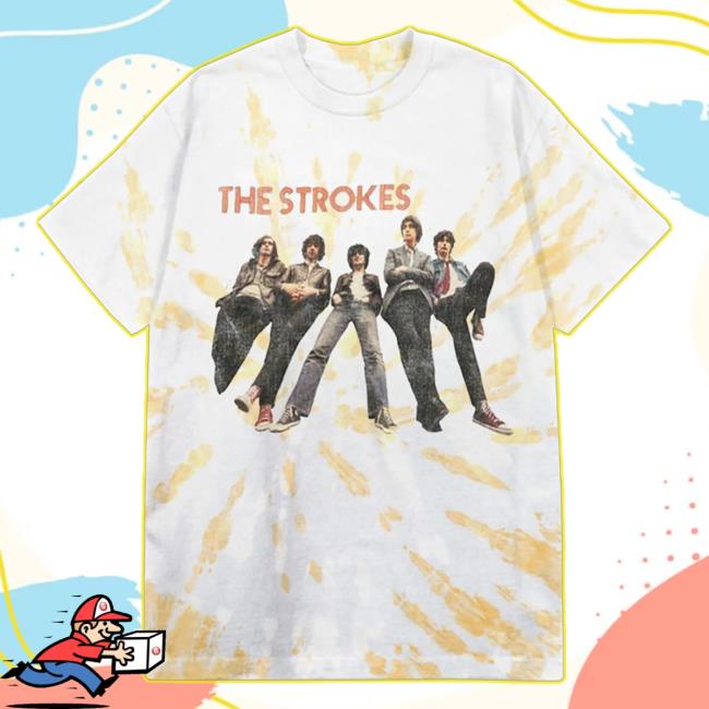 Official The Strokes Merch Store The Strokes Photo Tie-Dye Tee The Strokes Apparel TheStrokes
