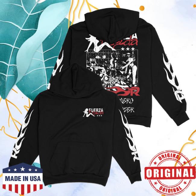 Official Fuerza Regida FDVP - Black Pull Over Hoodie