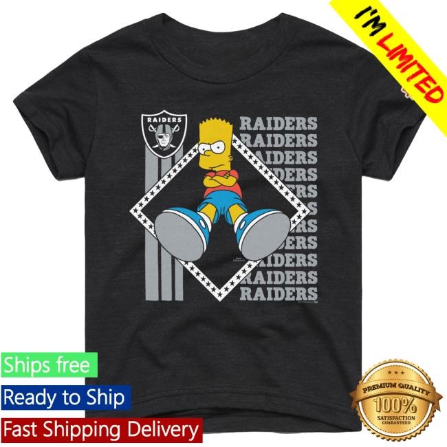 Official Las Vegas Raiders Homage x The Simpsons Youth Tees - Black