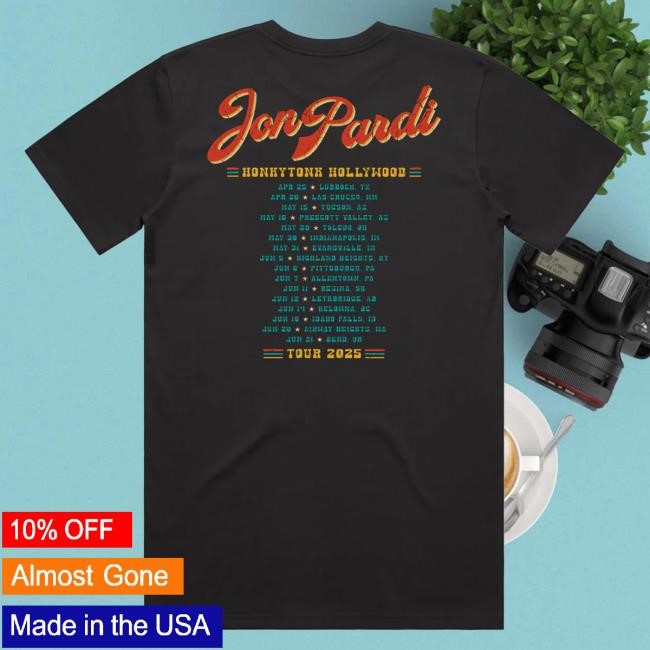 Jon Pardi Honkytonk Hollywood Tour Hot Shirt