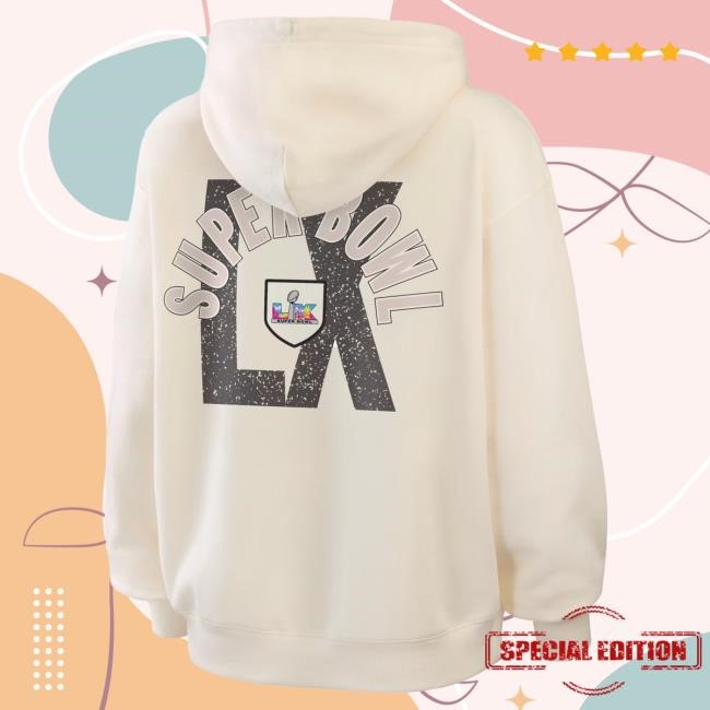 2026 Super Bowl LX NFL Football NFL Beige Full-Zip Hoodie Fit NFL Football NFL Super Bowl LX WEAR Full-Zip Hoodie Venue