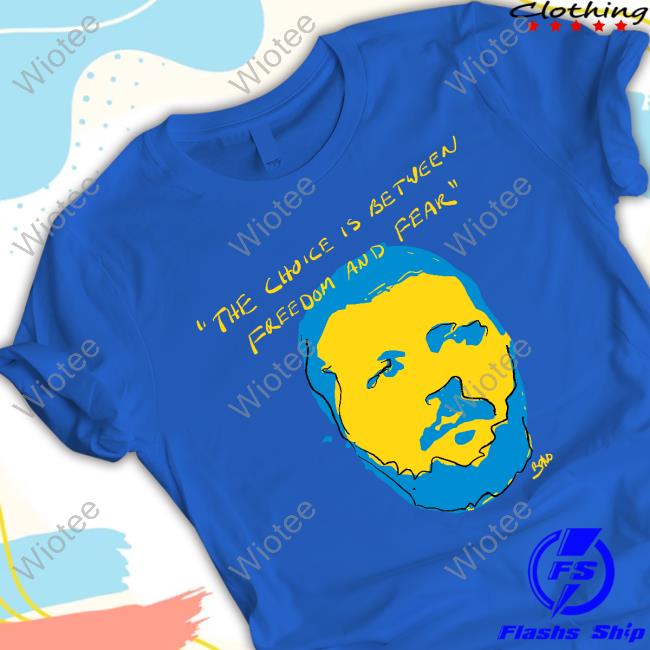 Official U2 Shop Ukraine President Zelenskyy The Choice Is Between Freedom And Fear T-Shirt