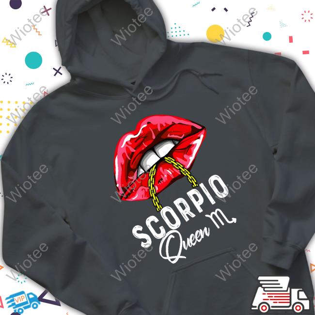 Womens Pink Lips Scorpio Queen Long Sleeve T Shirt Karen Womens Pink Lips Scorpio Queen Shirt