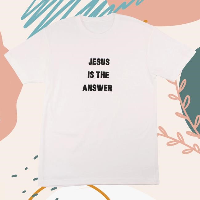Official Zauntee Merch Store NEW ‘Jesus Is The Answer’ - Tee (White)