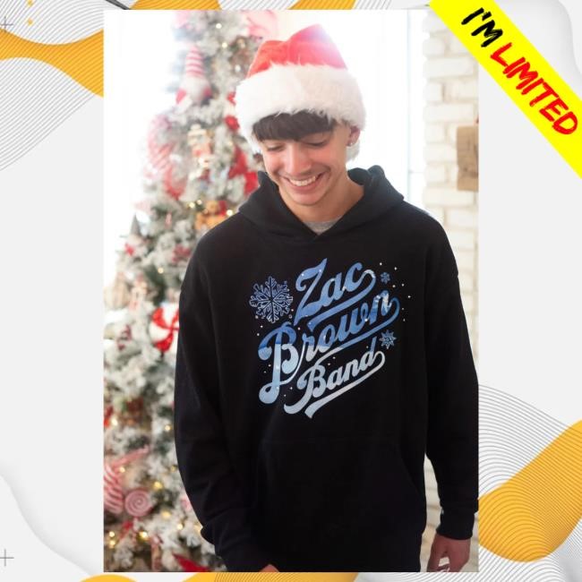 Officia Zac Brown Band Merch Store Zac Brown Black Snowflake Hoodies