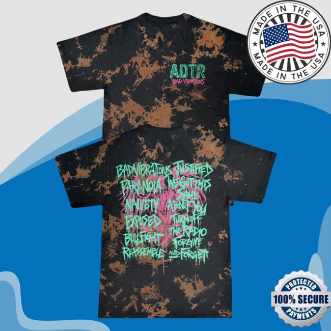 A Day To Remember Merch Bad Vibrations Tracklist Tee