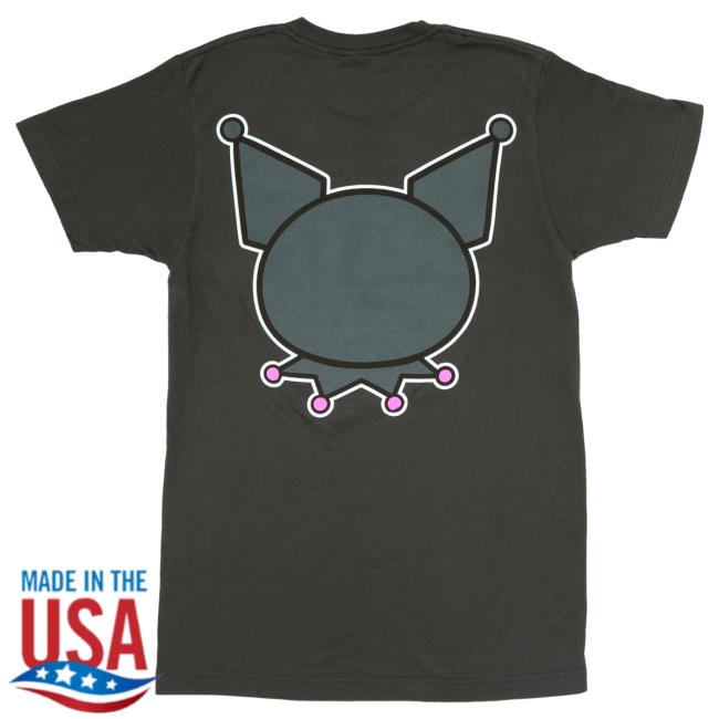 Official Sanrio Apparel Clothing Kuromi Merch Kuromi Sanrio Original Front & Back Shirts Sanrio Shop Store Official Sanrio Apparel Clothing Kuromi Merch Kuromi Sanrio Original Front & Back Tee Sanrio Shop Store