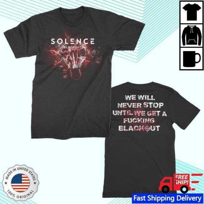 Official Solence Merch Store Solence Blackout Tee Solence Blackout New Shirt