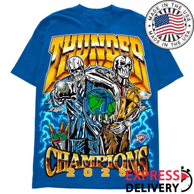 Thunder World Champs Shirt - Blue | Warren Lotas Official NBA Thunder World Champs T Shirt - Blue | Warren Lotas Official NBA