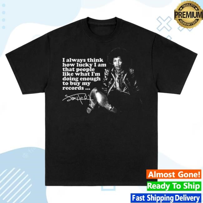 Official Jimi Hendrix Merch Store Jimi Hendrix Lucky Black Top Shirt