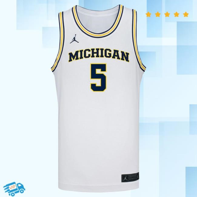 Michigan Wolverines #5 Brooke Daniels Student Athlete White Women's Basketball Jersey New Shirt | The M Den Official Merch Store Shop