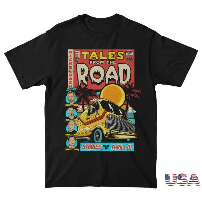 Official Nickelback Merch Nickel Back Tales From The Road Black Popover Shirt