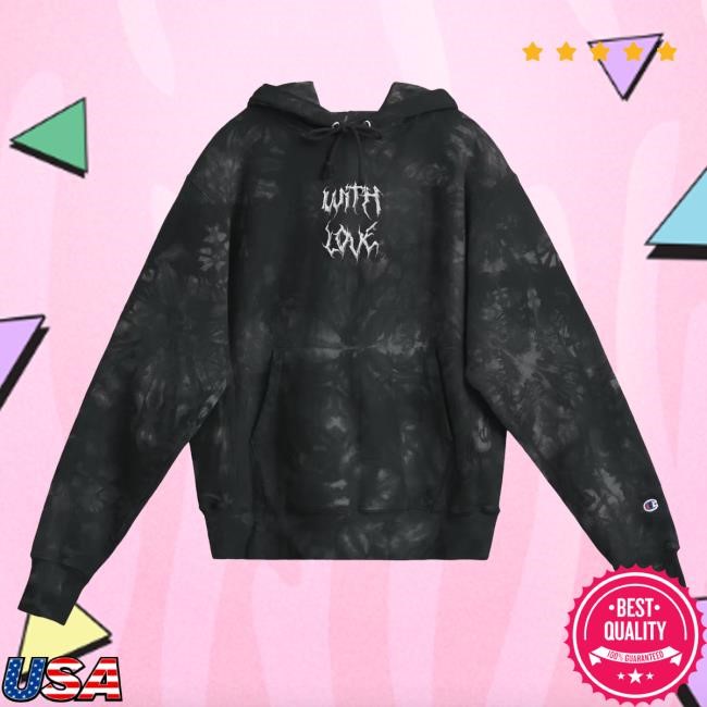 Official Christina Grimmie Metal With Love Tie Dye Champion Hoodies Black
