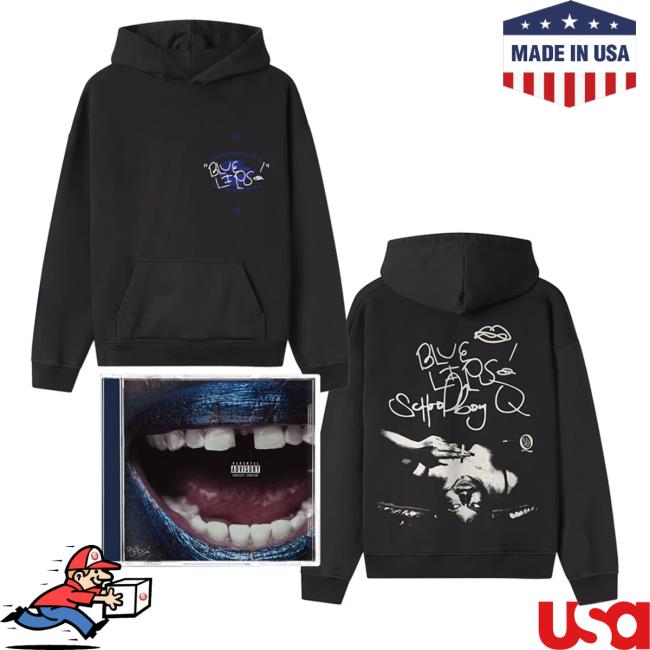 Blue Lips Fan Pack B Schoolboy Q Merch Hoodie New
