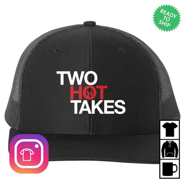 Two Hot Takes Black Trucker Hat Two Hot Takes Official