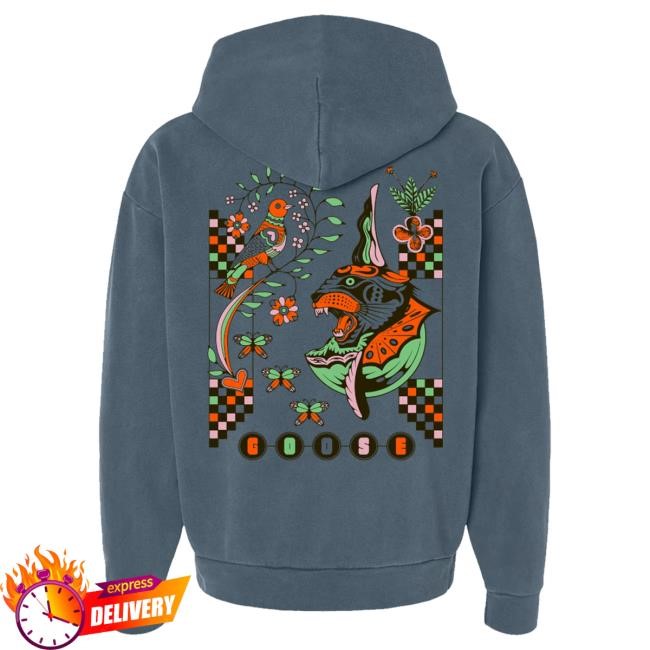 Official Goose The Band Merch Tiger Bird Pull Over Hoodie Goosetheband