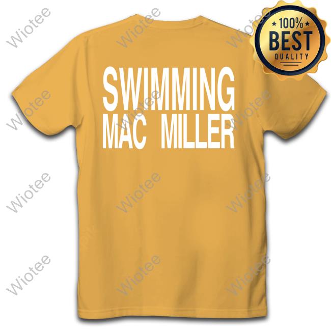 Official Swimming Mac Miller T Shirt Mac Miller Website Merch Swimming Minimalist Long Sleeve Shirt
