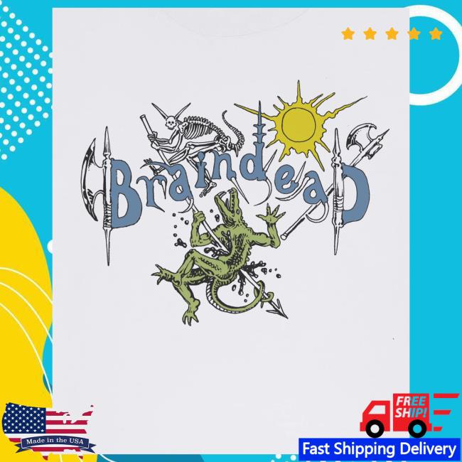 Official Brain Dead Merch Store We Are Brain Dead Lizard Man Popover Shirt - White Brain Dead Apparel Clothing Shop BrainDead Official Brain Dead Merch Store We Are Brain Dead Lizard Man Attractive Shirt - White Brain Dead Apparel Clothing Shop BrainDead