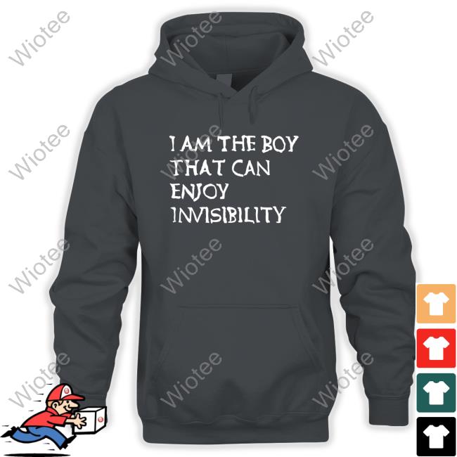 Official I Am The Boy That Can Enjoy Invisibility T-Shirt Wiz Khalifa Wearing I Am The Boy That Can Enjoy Invisibility T Shirt
