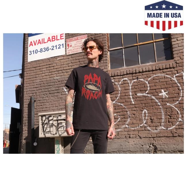 Official Papa Roach Merch Store Shop Thunder Bull Shirt New (Black) Paparoach Official Papa Roach Merch Store Shop Thunder Bull Attractive Shirt (Black) Paparoach