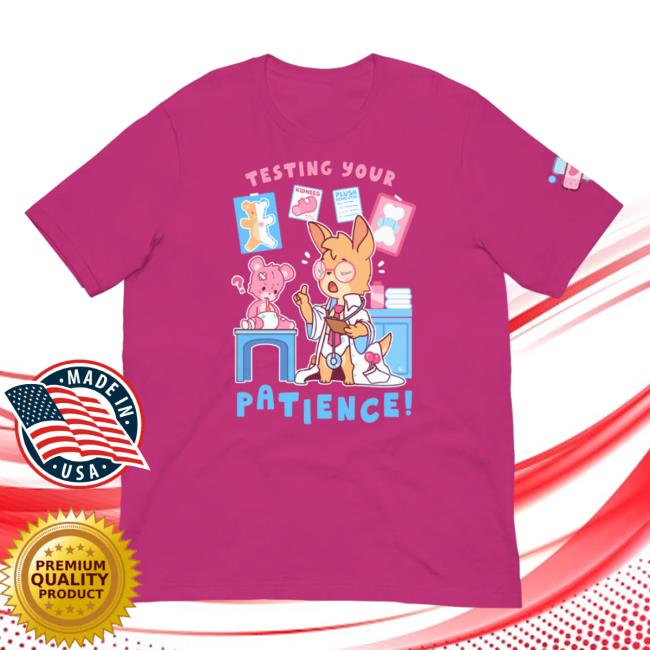 Official Pretend Again Testing Your Patience Shirt 2023 Magenta (UwU / Oooh Woo! Shirt) Pretendagain