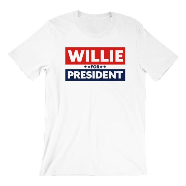 2024 Willie For President Short Sleeve TShirt - Willie Nelson Merch Shop Willienelson