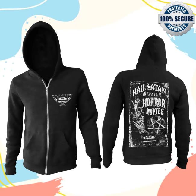 Blackcraft Cult Clothing Store BlackcraftCult Vhs Horror - Zip Up Pull Over Hoodie