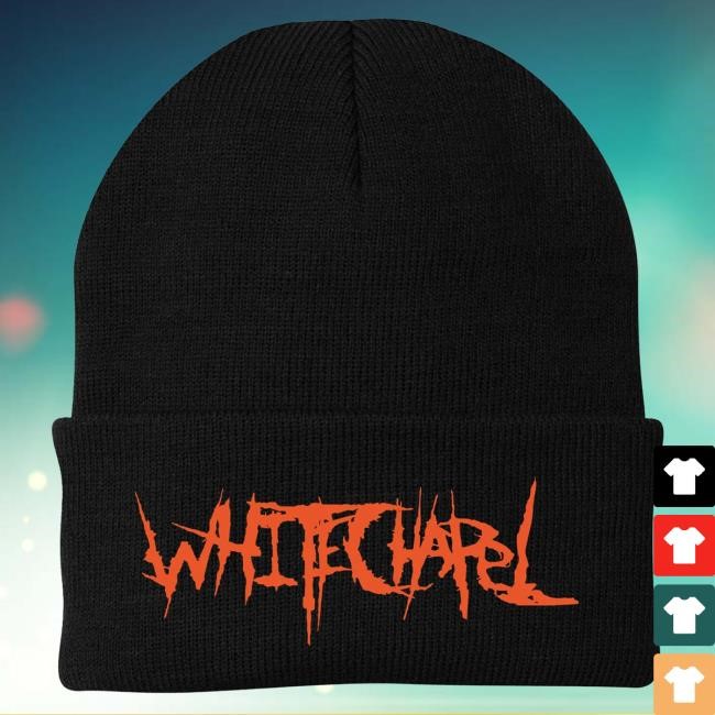 Whitechapel Classic Logo Orange On Black Beanie Beanie