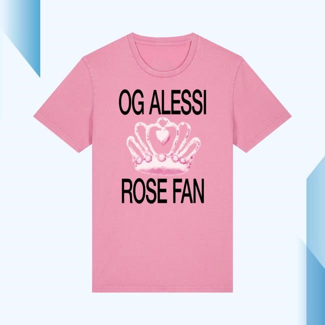 Og Alessi Rose Fan Pink T Shirt Og Alessi Rose Fan Pink Shirt