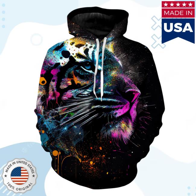 Official Iedm Clothing Galactic Tiger Unisex Hoodie 3D All Over Print