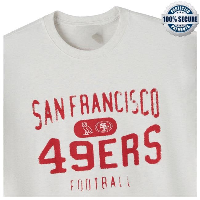 Unisex OVO x NFL 49ers Heather Gray Streetwear Shirt