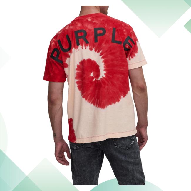 Official Harry Rosen Purple Brand Swirling Tie Dye Crewneck Tee Red Official Harry Rosen Purple Brand Swirling Tie Dye Crewneck Tee Shirt Red