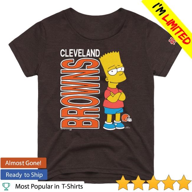 Official Cleveland Browns Homage x The Simpsons Youth T Shirt - Brown