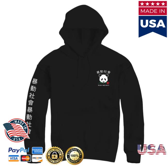 Official Riot Society Merch Store Shop Riot Society Panda Rose Hoodies RiotSociety Apparel Clothing Official Riot Society Merch Store Shop Riot Society Panda Rose Crew neck Sweatshirt RiotSociety Apparel Clothing
